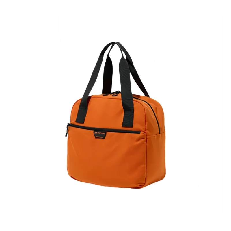 FOUVOR Nylon Handbag Regular Unisex Red Tea Brown Orange/Caviar Black-1