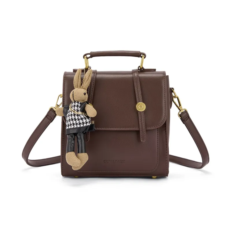 CORALDAISY Synthetic Leather Backpack Handbag, Shoulder Bag Women's Coffee-1