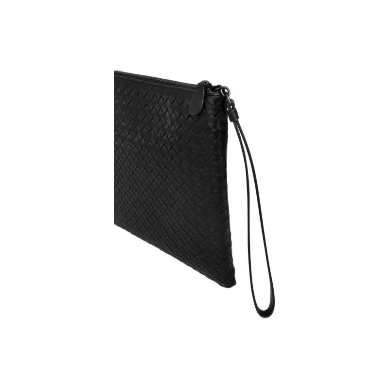 Bottega Veneta Sheepskin Clutch Tubas Men's Black-5