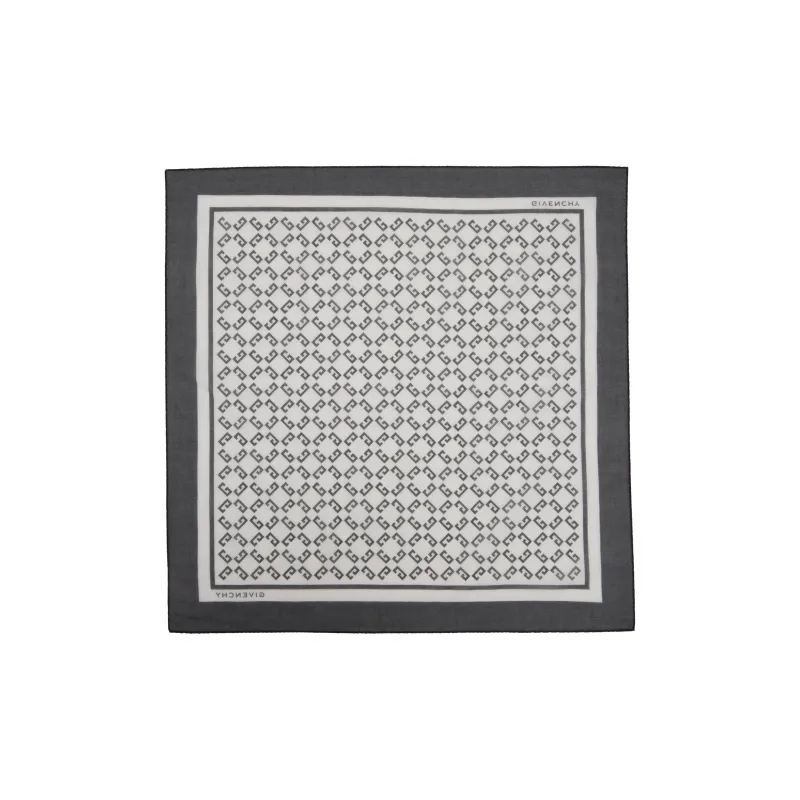 GIVENCHY Silk Cotton Twill Fabric Silk Scarves Women's Black-1
