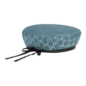 GUCCI Leather Berets Women's Light Blue