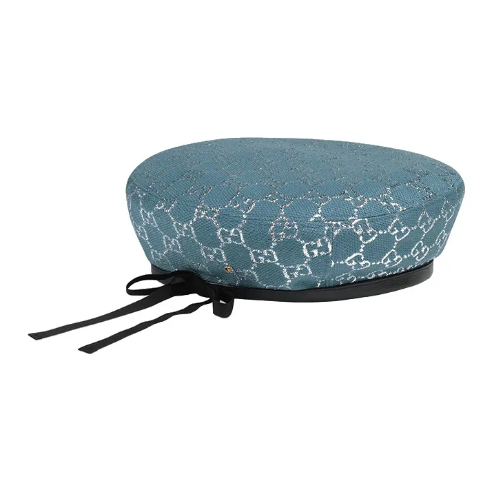GUCCI Leather Berets Women's Light Blue-0