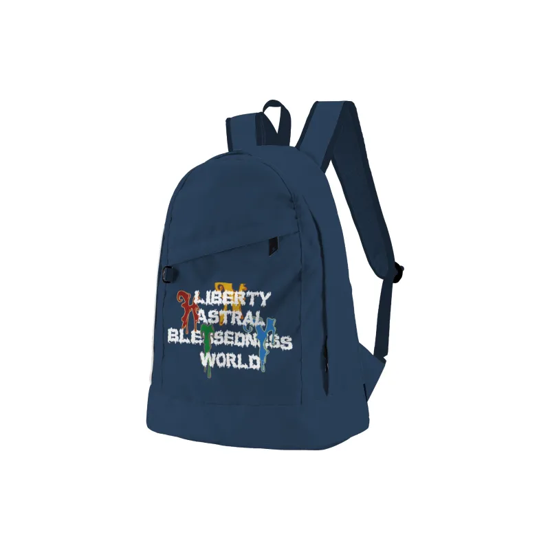 HINY Polyester Backpack Unisex White-46