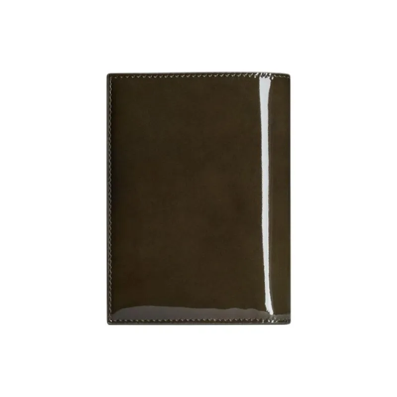 SAINT LAURENT Patent Leather Card Holder Unisex Black-1
