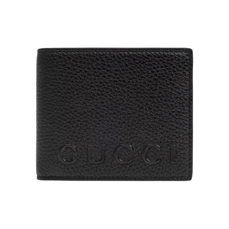 GUCCI Leather Wallet Men's Black-0