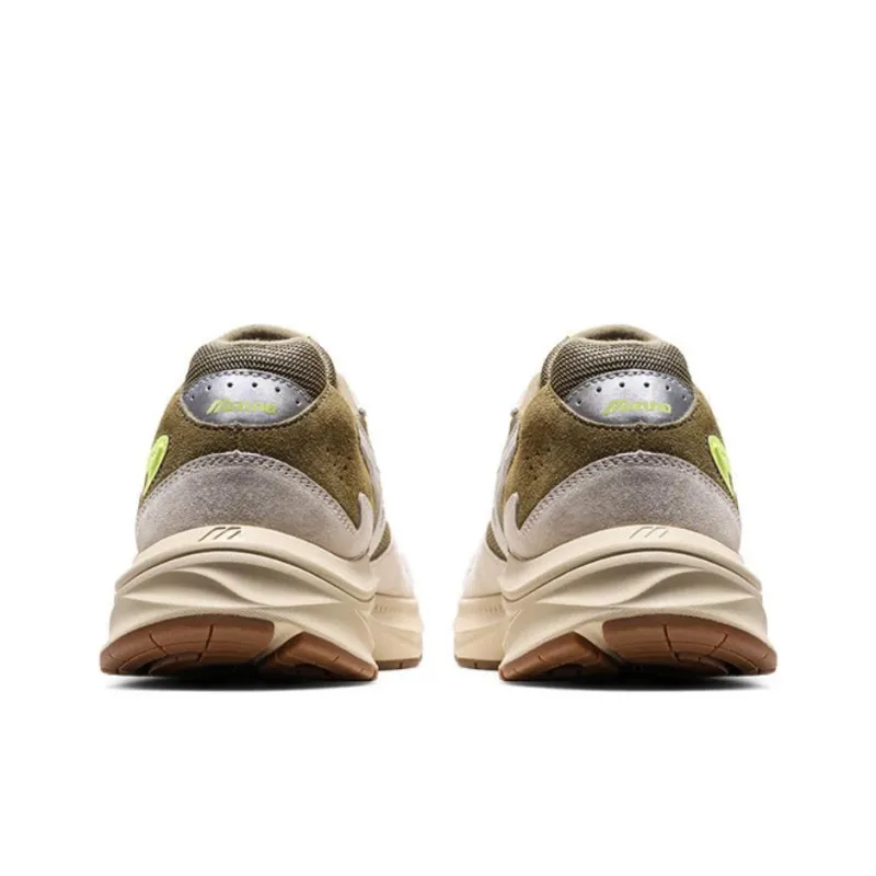 Mizuno Pi Retro Anti Slip Wear Resistant Low Top Running Shoes Unisex Pea Green/Light Gray-3