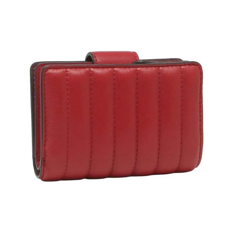 COACH Corner Zip Leather Card Holder Wallet Medium Size Women's Red-2