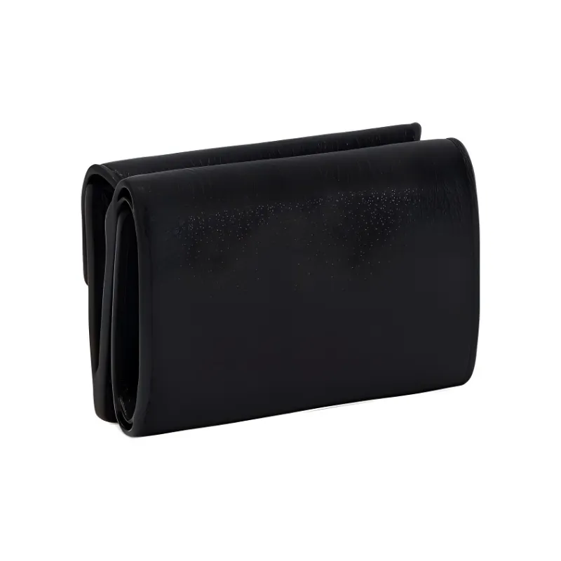 Furla Babylon Grained Calfskin Wallet Small Size Women's Black-1