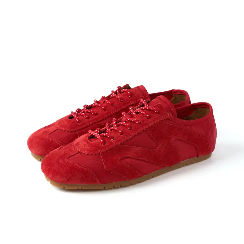 MINNETONKA Nylon Basic MS70 German Army Trainers Low Top Casual Shoes Women's Red-1