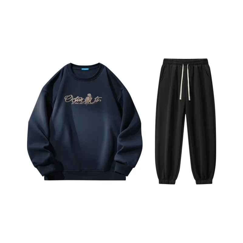 Small Columns Under The Sea Sweatshirt Set Unisex-19