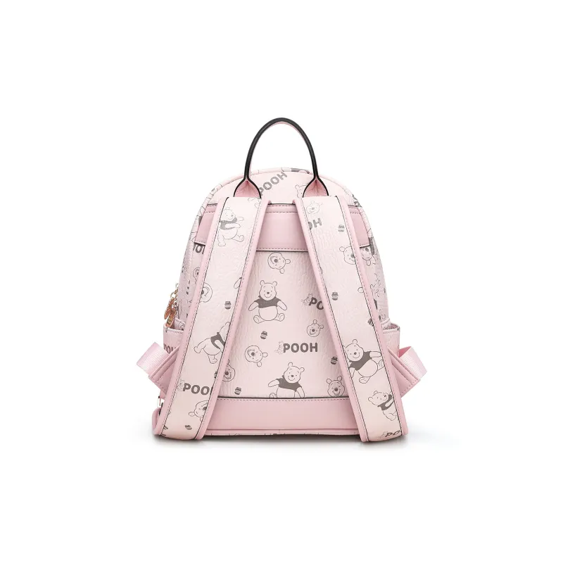 Disney Winnie The Pooh Series PVC Backpack Women's Pink/Black-4