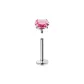 [Single]4mm Pink Zircon Stud Earrings