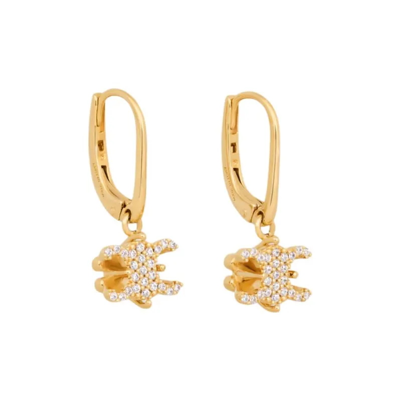 CELINE Gold Plated Earrings Women's Gold-1