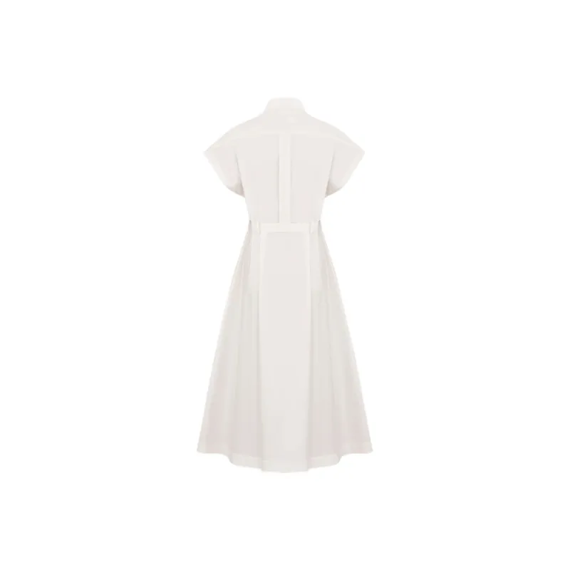 DIOR Short Sleeved Dress Women's White-1