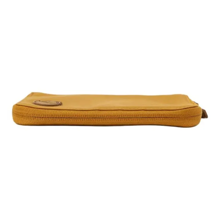 Fjallraven Cotton With Cow Leather Detail Passport Holder Wallet Unisex Oak-Colored-3