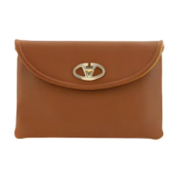Valentino Calfskin Clutch Women's Almond Beige