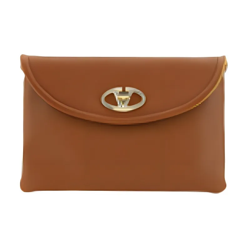 Valentino Calfskin Clutch Women's Almond Beige-0
