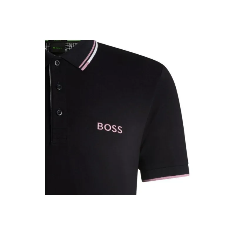 HUGO BOSS Logo Embroidered Short Sleeved Polo Shirt-3