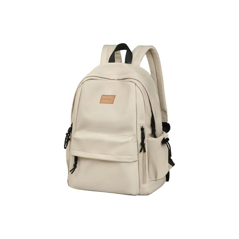 C°BANNER Fabric Backpack Large Size Unisex Black/Apricot-9