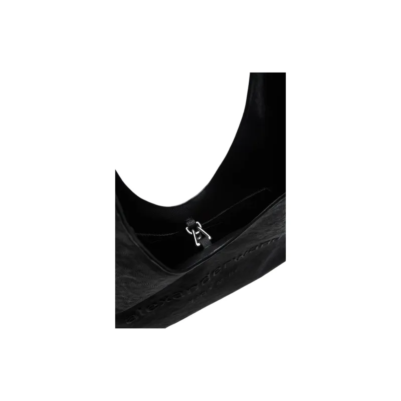 Alexander Wang Calfskin Hobo Bag Shoulder Bag Tubas Women's Black-3