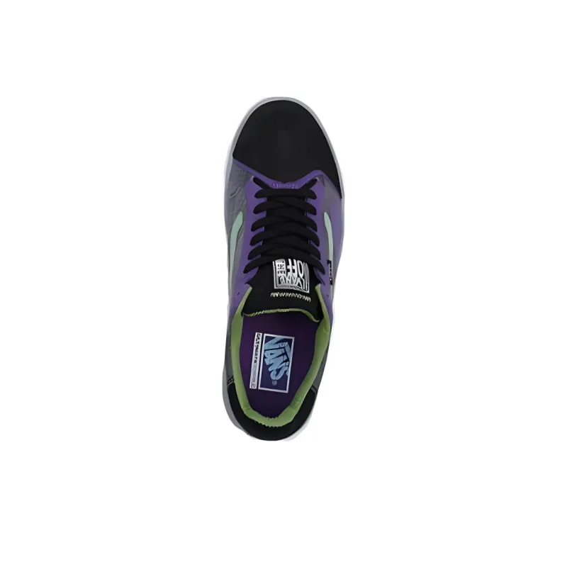Vans Evdnt Skateboard Shoes Unisex Low-Top Black/Purple/Green-3