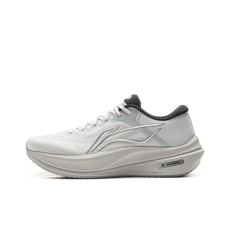 LiNing Yueying 5 Height Increasing Cushioning And Abrasion Resistant Low Top Sprint Running Shoes Men's Calm Gray-0