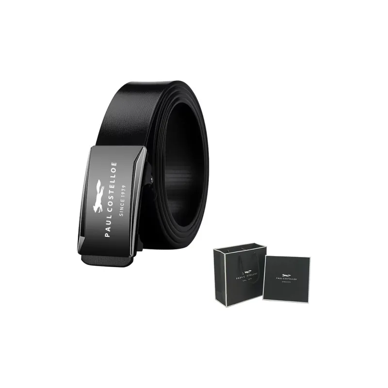 PAUL COSTELLOE Cow Split Leather Belts Unisex 3.5cm-4