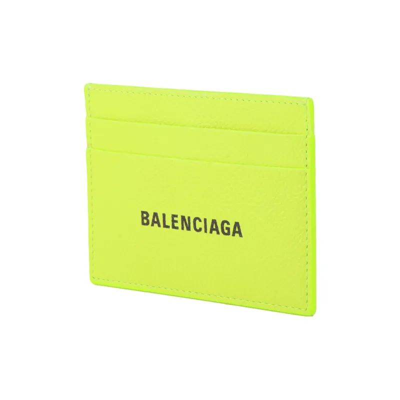 Balenciaga Cash Cow Leather Card Clip Card Holder Men's Yellow-1