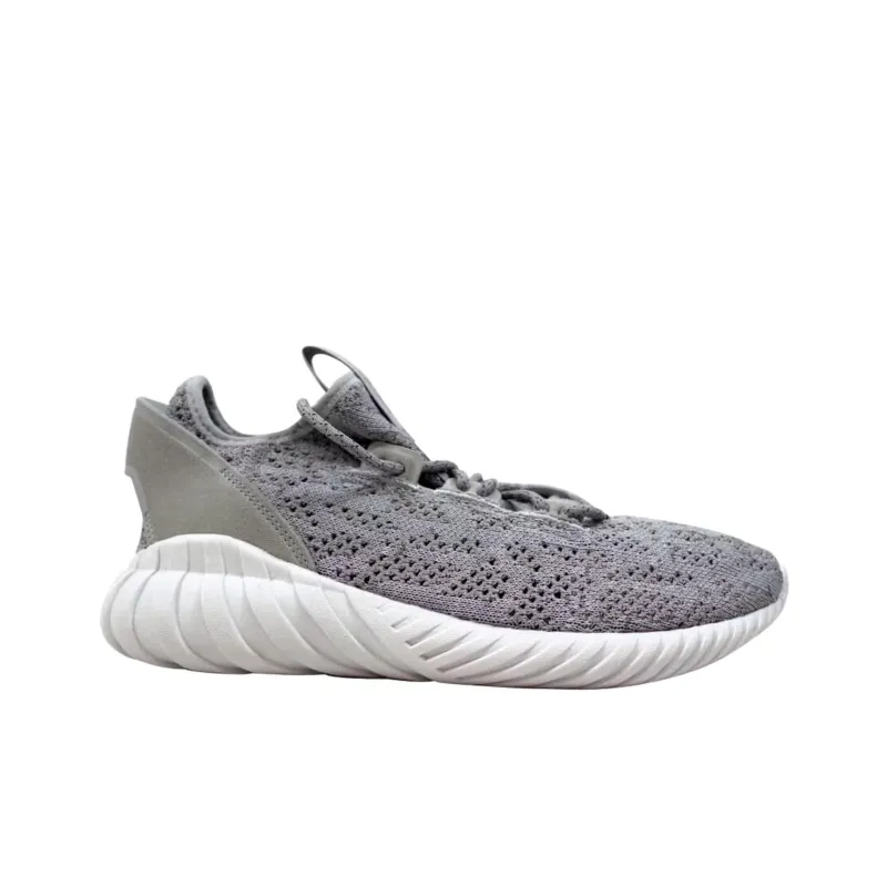 Adidas TUBULAR DOOM SOCK Abrasion Resistant Low Top Casual Running Shoes Women's Gray White-1