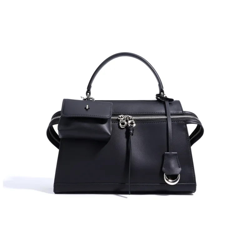 COURONNE Cow Leather Handbag Regular Women's Almond Brown-16