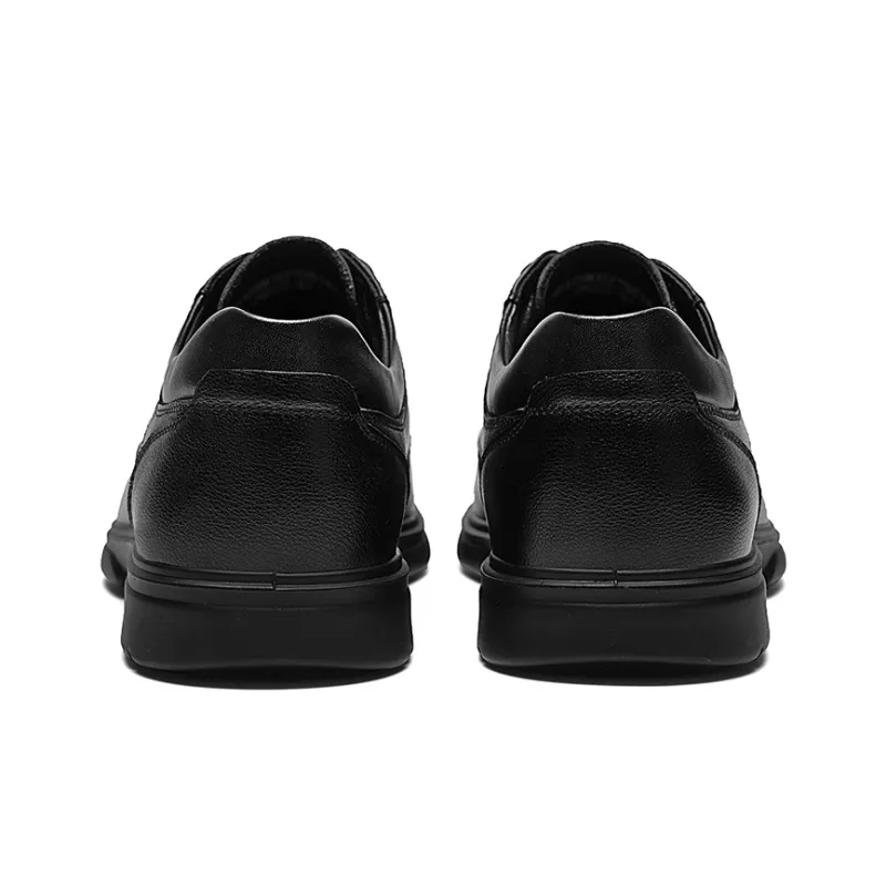 HLA Dress Shoes Men Low Top Black-3