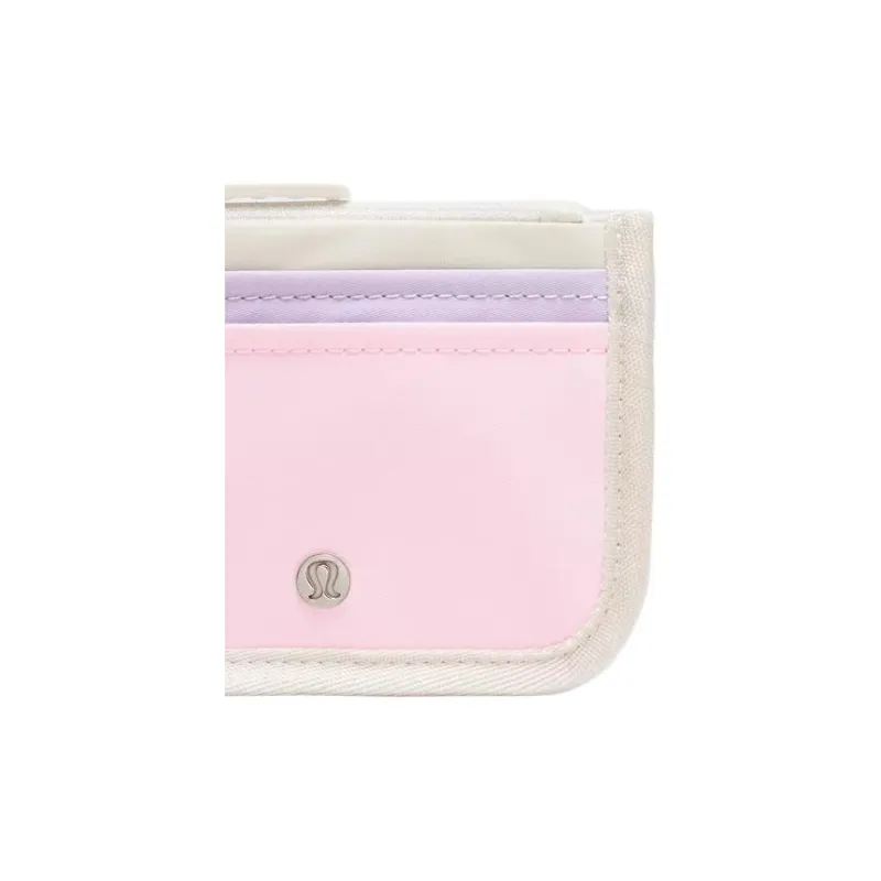Lululemon Polyester Card Holder Women's Light Ivory White With Lavender-2