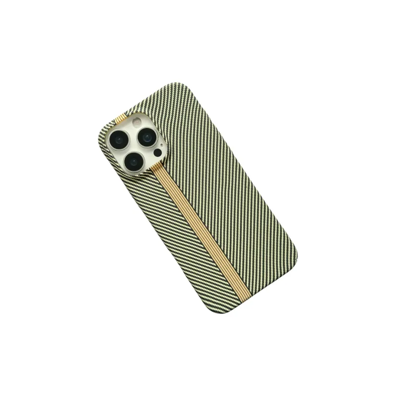 Koman TPU Material Twill Kevlar Carbon Fiber Texture Phone Cases Compatible With Apple IPhone 12/13/14/15/16/Pro/Mac-1