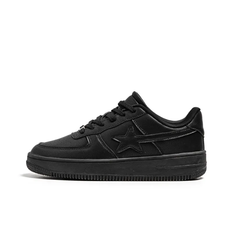 GQWE Anti-Slip Wear-Resistant Low-Top Vintage Star Skateboard Shoes Men's-7