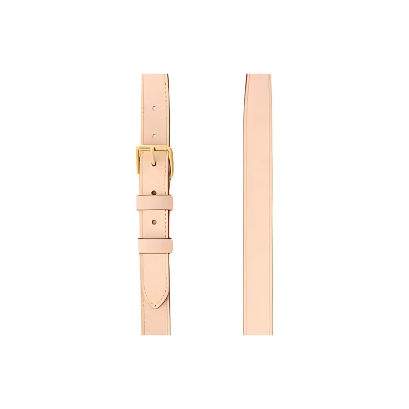 LOUIS VUITTON Cow Leather Bag Strap Women's Pink-4