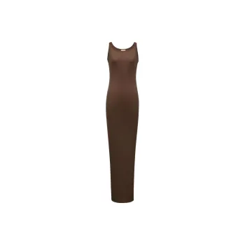 SAINT LAURENT Sleeveless Dress Women's Dark Brown