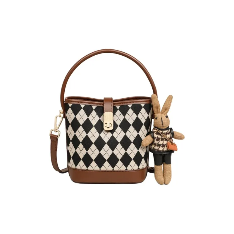 MILLIE'S Fabric Handbag, Shoulder Bag, Crossbody Bag Regular Women's Chessboard Coffee-1