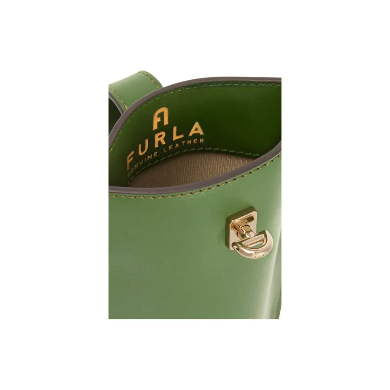 Furla Leather Shoulder Bag, Crossbody Bag Women's Green-3