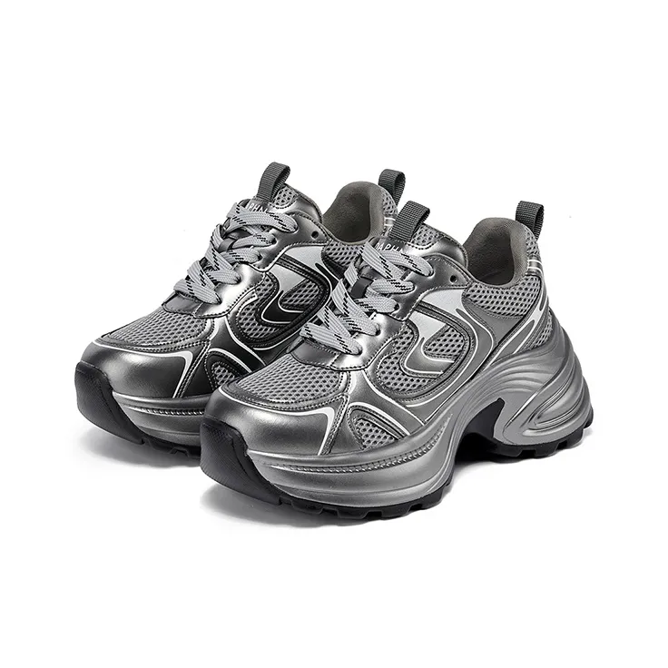 DAPHNE Abrasion Resistant Slip Resistant Low Top Chunky Sneakers Women's-7