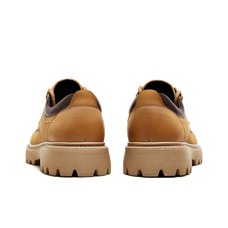 CAMEL Men's Casual Shoes Men Low Top Black, Earth Yellow-8