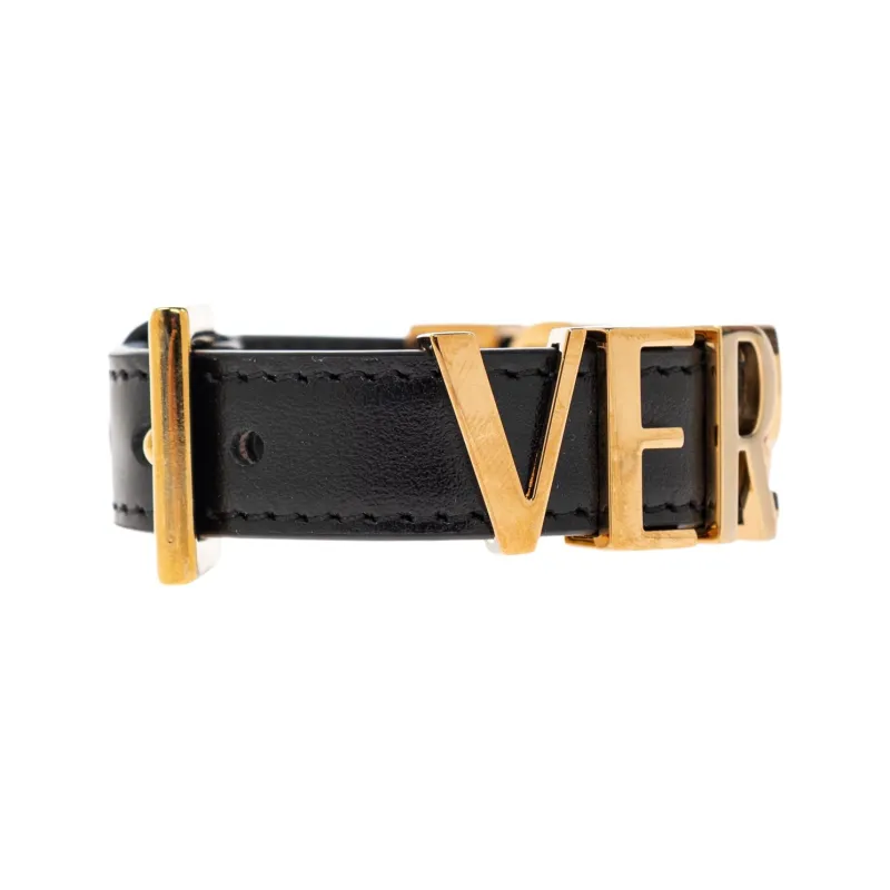 FANSIZHE Leather, Brass Bangles Men's Black-1