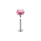 [Single]5mm Pink Zircon Stud Earrings