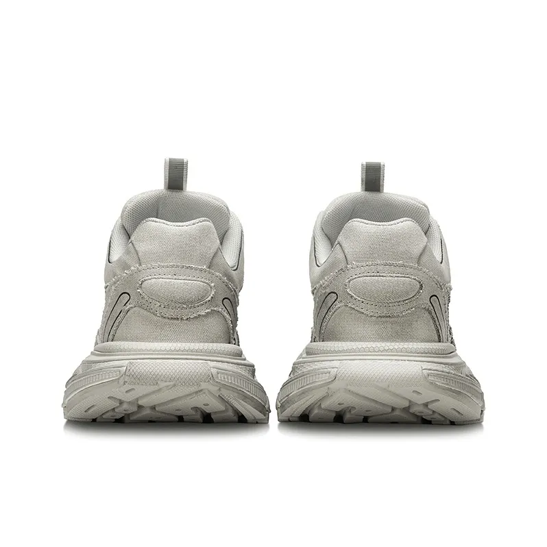 HART DAVIS X103 Series Gray Earth Cushioned Wear Resistant Slip Resistant Low Top Chunky Sneakers Unisex Light Gray-5