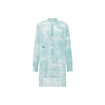 DIOR Dioriviera Long Blouse Shirt Women's Lily Of The Valley Green