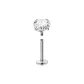 [Single]5mm White Zircon Stud Earrings