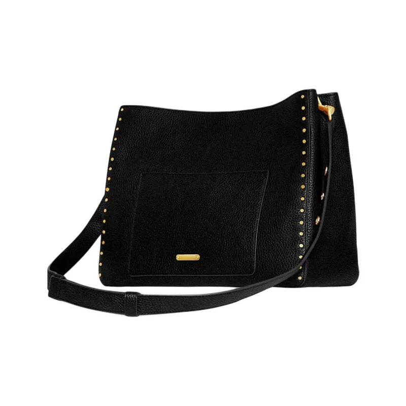 REBECCA MINKOFF Genuine Leather Crossbody Bag Shoulder Bag Large Size Women's Black-1