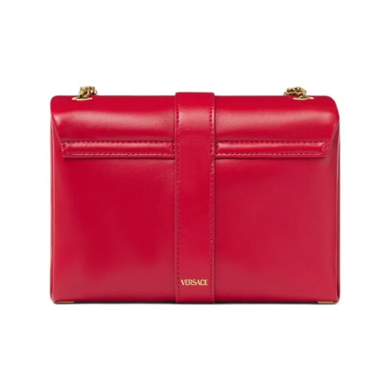 VERSACE Lambskin Shoulder Bag Crossbody Bag Women's Red-2