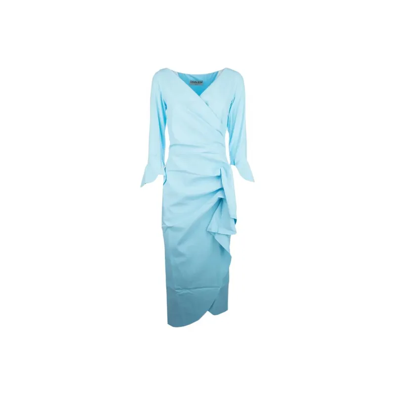 CHIARA BONI La Petite Robe Long Sleeved Dress Women's Light Blue-0