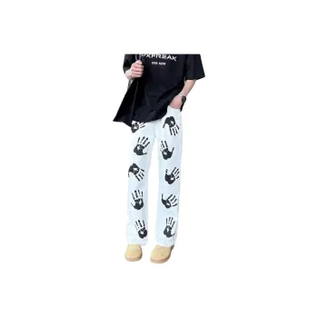 T IRA Jeans Unisex Palm White