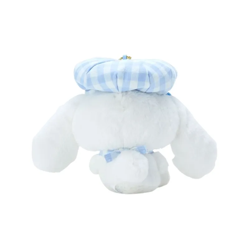 Sanrio Cinnamoroll Colorful Plaid Newsboy Cap Dolls Plush Pendant 14cm Height-1